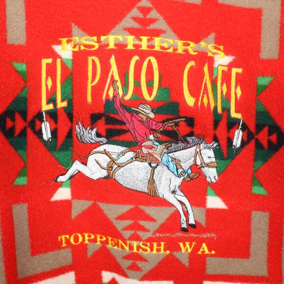 XXL Southwest Varsity Bomber Jacket Aztec Tribal Esther ElPasoCafe Toppenish - Picture 15 of 16